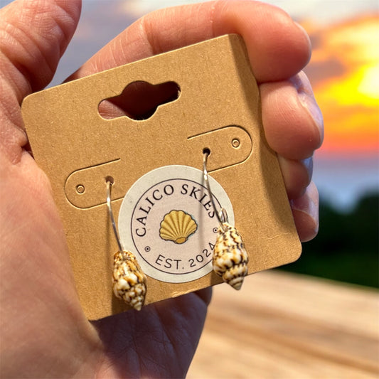 Dove Shell Hoop Earrings