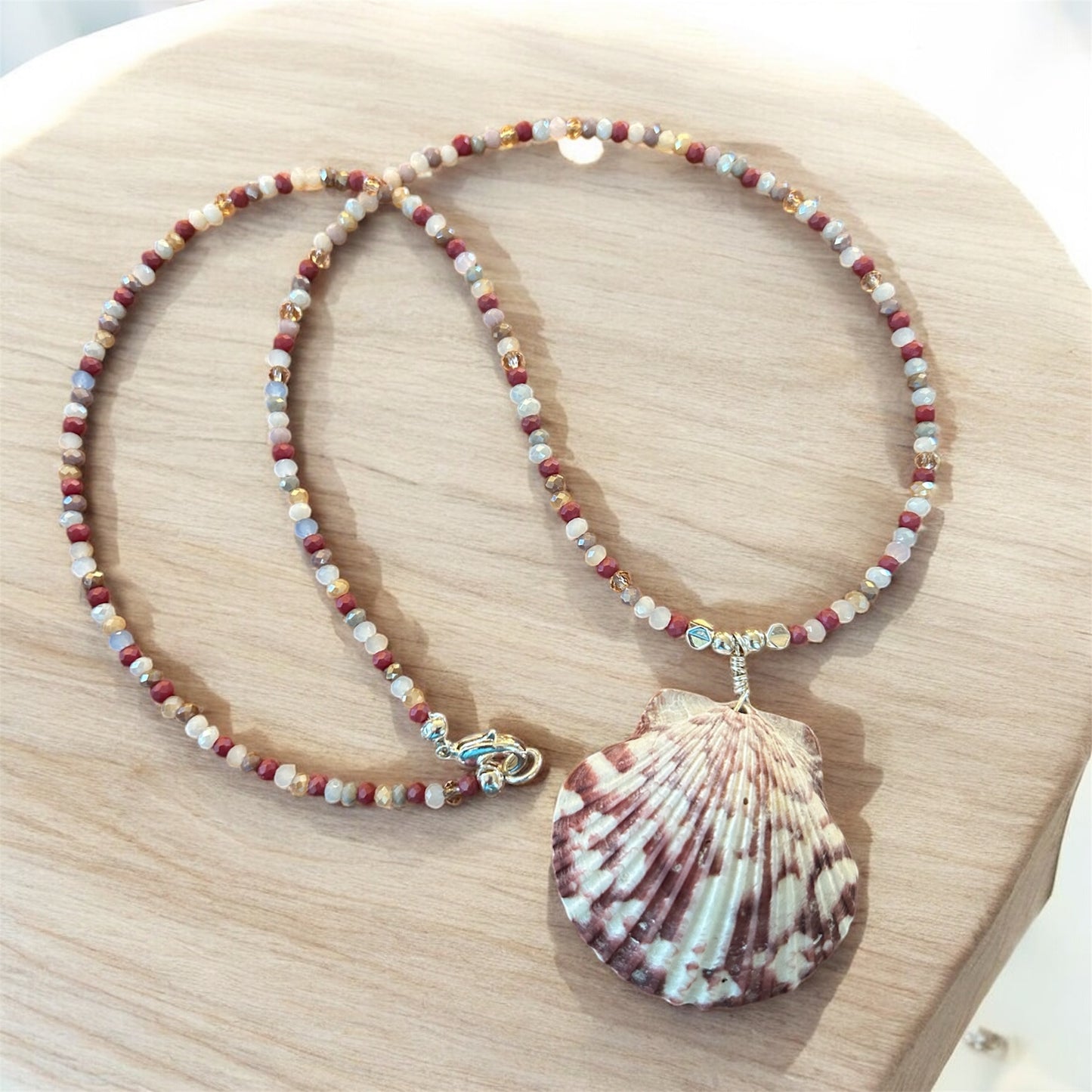 Red Dawn Shell Necklace