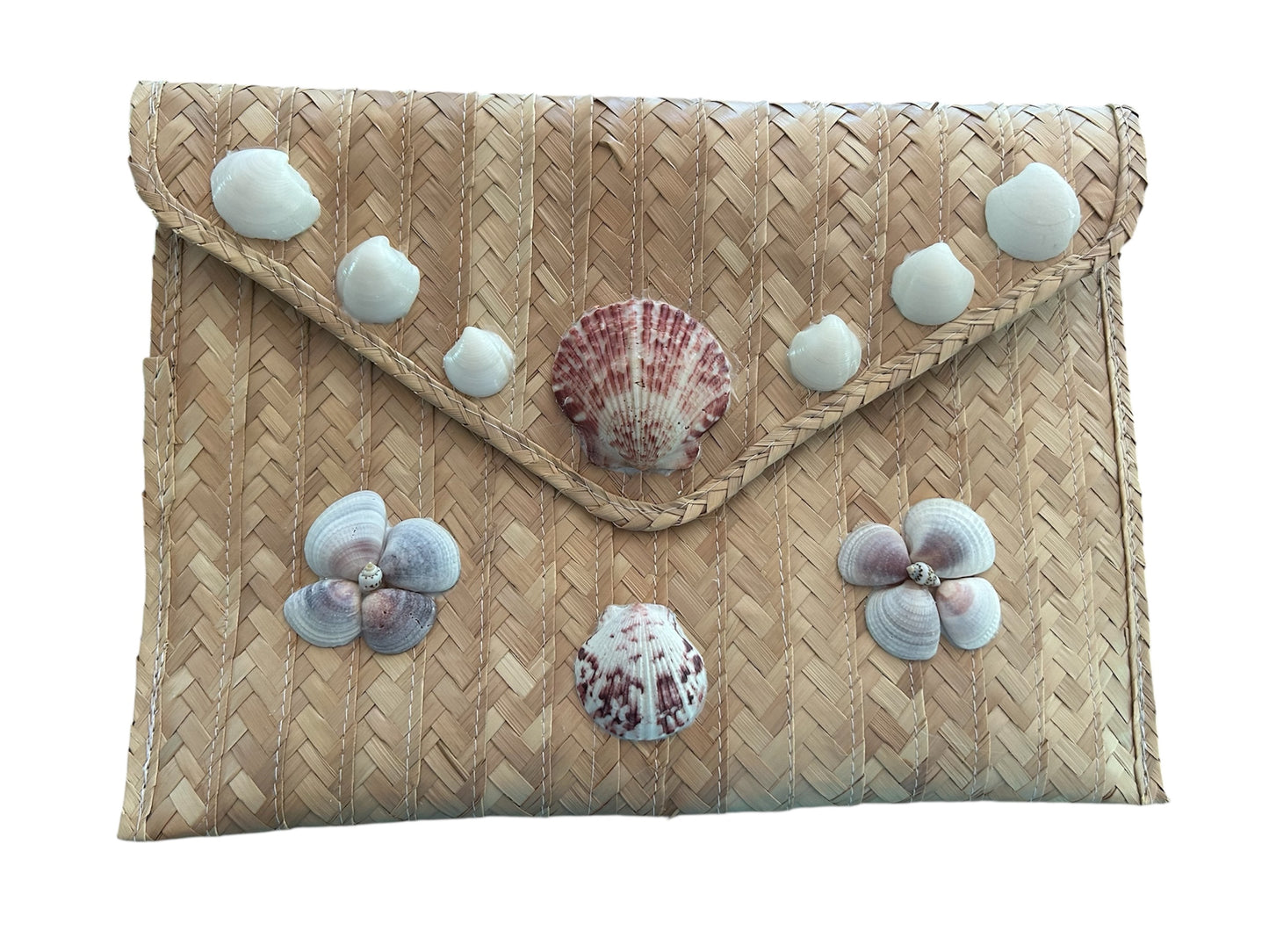 Sea Petal Straw Clutch