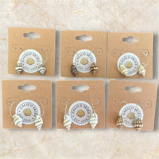 Dove Shell Hoop Earrings
