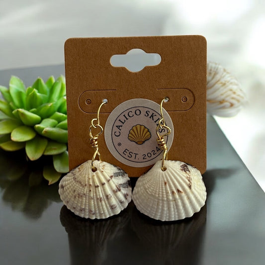 Golden Tide Shell Earrings