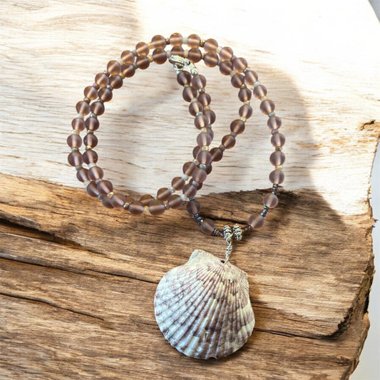 Purple Dusk Shell Necklace