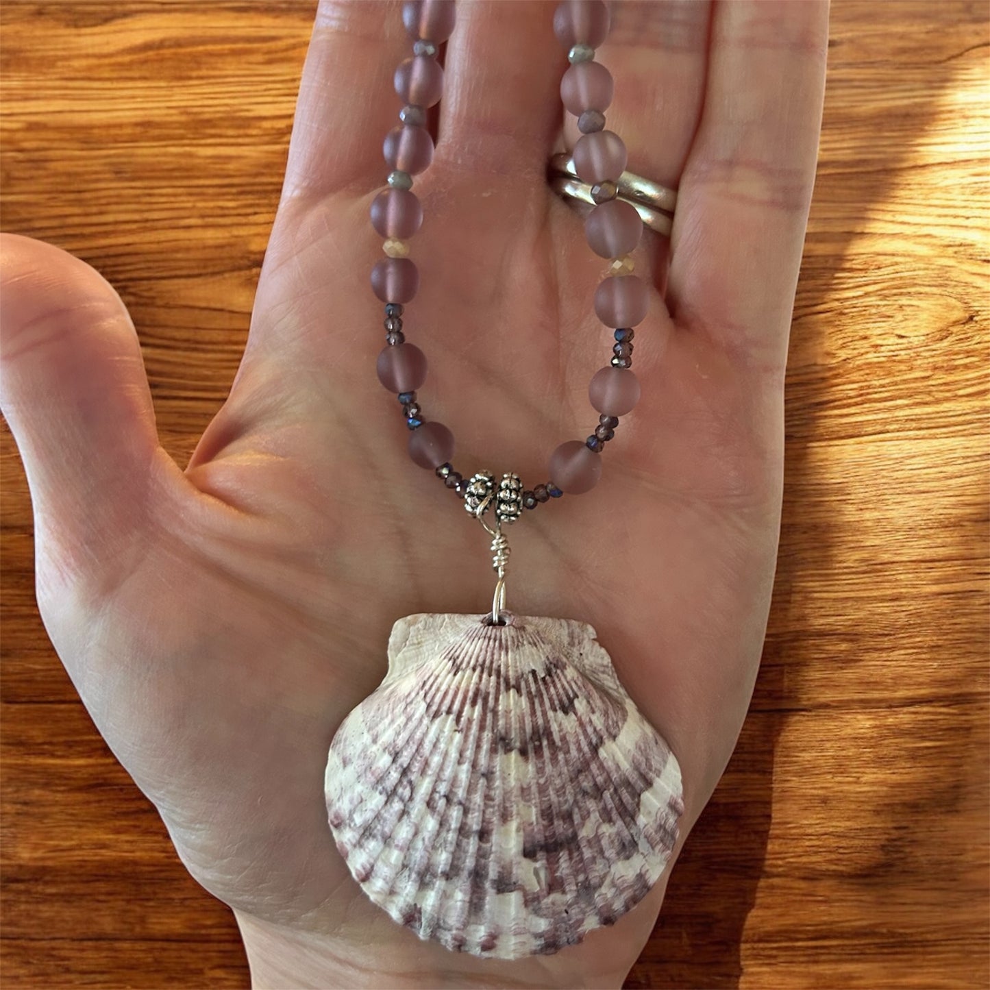 Purple Dusk Shell Necklace