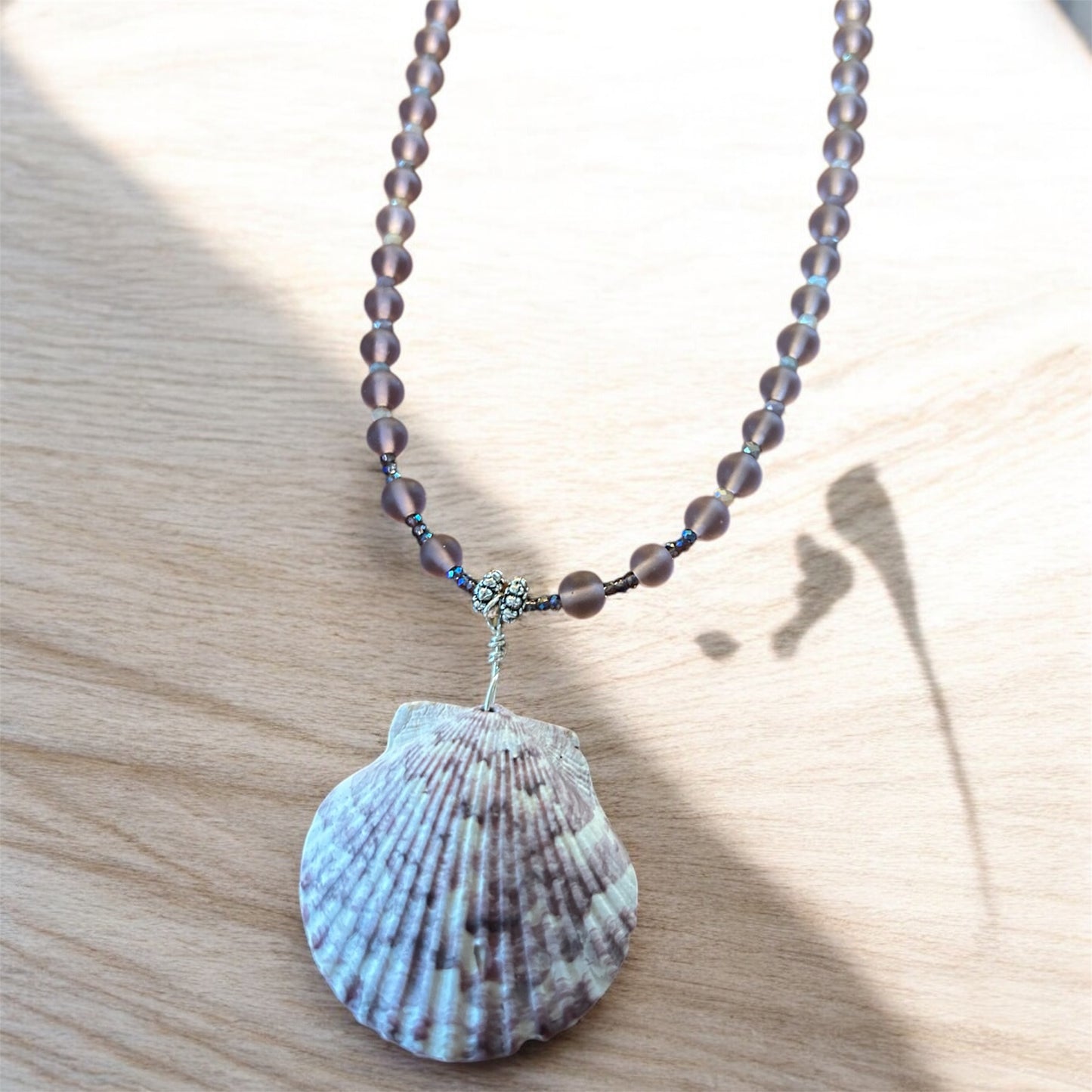 Purple Dusk Shell Necklace