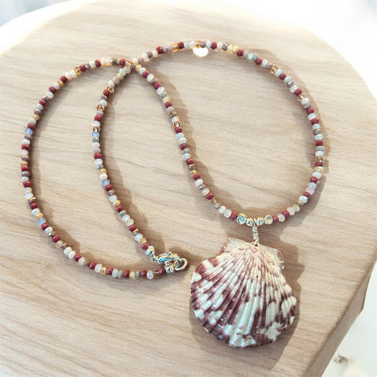 Red Dawn Shell Necklace