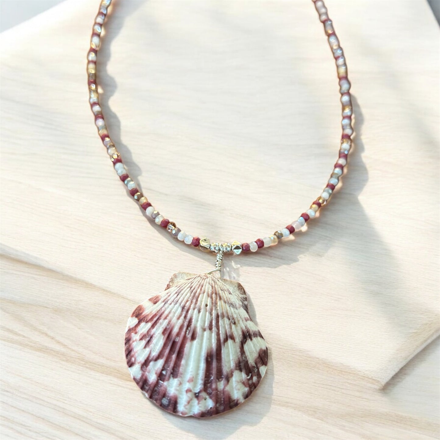 Red Dawn Shell Necklace