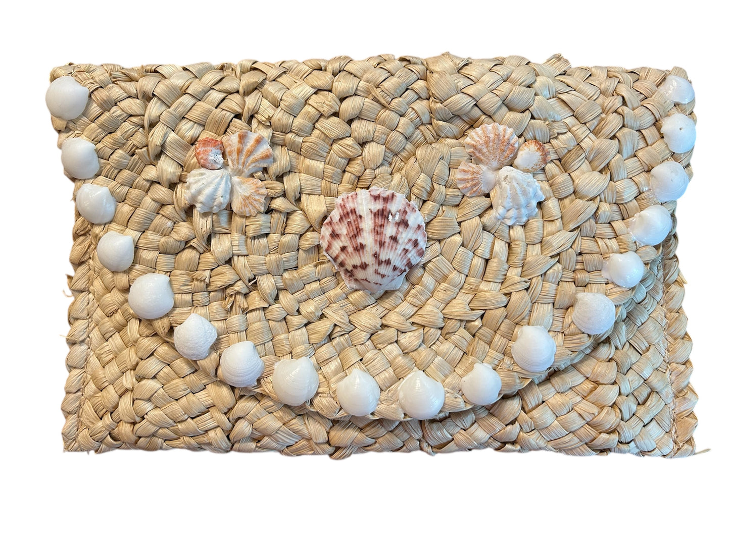 Coastal Keepsake Straw Clutch